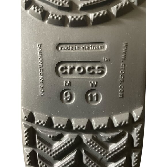 Crocs Unisex Adult Crocband 2 Slide Sandals, Grey Slate Grey NWT M9/W11 - Picture 8 of 9
